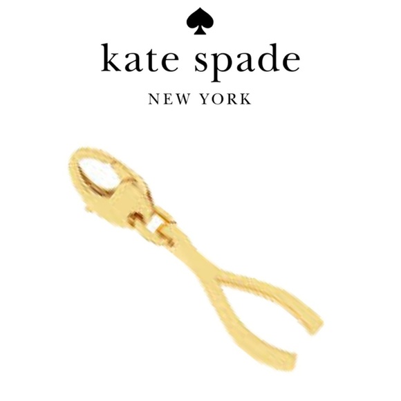 KATE SPADE Wish Bone Vintage 12 KT Gold Charm (No Bracelet) - Picture 2 of 5